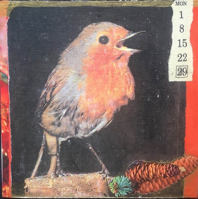 Waiting for Spring
Collage on wood 8