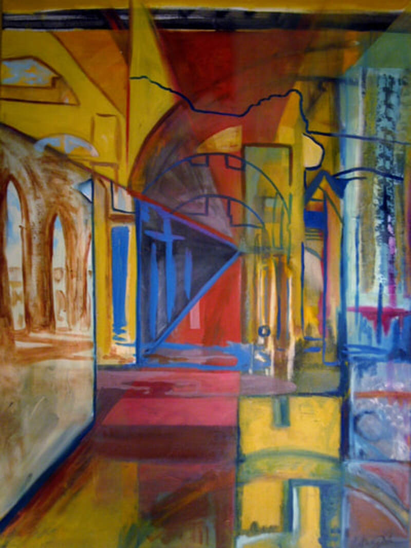 That One Night in Spain
Acrylic and Collage on Canvas   3 1/2' x 4 1/2'
$900