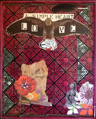 A Simple Heart
Collage 8" x 10", NFS